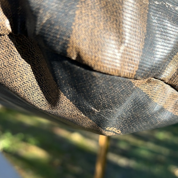 Fendi Pequin Brown and Black Striped Tote Bag Handbag with marks - Picture 9 of 15